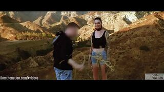 Demented and silly bondage and caning games for masochistic sub Rocky Emerson