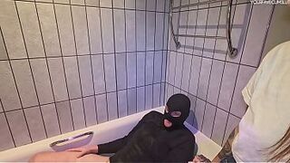 PEE DESPERATION WITH MY HUMAN TOILET SLAVE