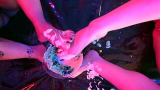 Messy Feet in Cotton Candy & Cream