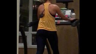 hot on the gym treadmill