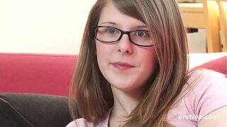 Ersties: Amateur Brunette Massages Herself As She Gets Ready To Masturbate