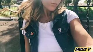 Bad Caught Skipping gets Fucked by Gym Coach - Molly P - Young Tight Slut Punished by Teacher with Facial POV