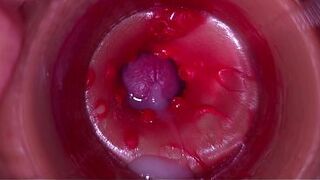 Camera in Vagina, Cervix POV, "Creampie" 4k