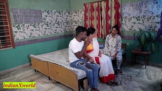 Desi Damad fucking Sasuma infront of bahu! Indian Family Sex