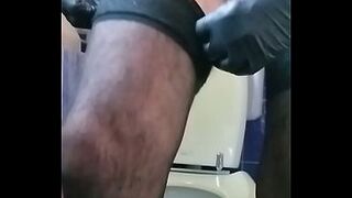 Jerk in Latex Gloves & Stockings Part 3