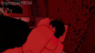 Girl takes dick from the wall