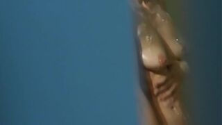 Hidden camera - Emily in the bath. Hot short haired girl.