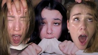 Cute Girls Turned Into Dirty Cum Sluts - BLEACHED RAW - Splitscreen Compilation