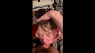 Hotwife throat fucked hard