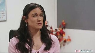 Tgirl teacher Gray Perriers free use reward works great on her students.Asian teen Kimmy Kimm sucks off the tranny whos in a meeting with Penny Barber