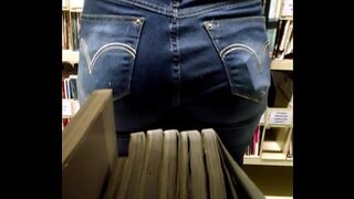spying on female college student in library