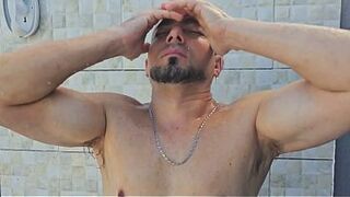 Taking a shower while imagining my stepmother's pussy.