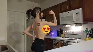 Topless Sage Eldritch Weight Lifting in the Kitchen